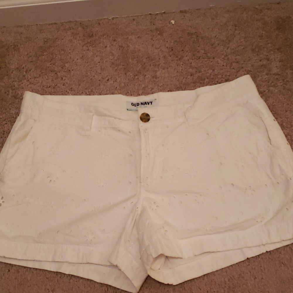 White old navy shorts